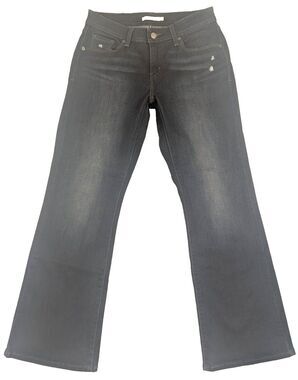 Levi's Womens Jeans 529 Curvy Bootcut Size 30 Dark Blue Stretch Denim Flare Mid